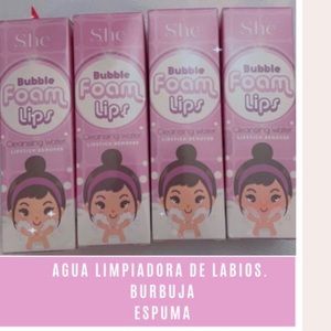 bubble foam  lip cleansing water  effectively cleans